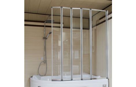 Складная стеклянная шторка для ванны Radomir (5 секций)