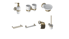 Набор аксессуаров для ванной и туалета Bemeta Kera 03.3