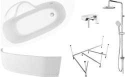 Готовое решение: акриловая ванна Lavinia Boho Bell Pro, смеситель Axor и душевая система Am.Pm