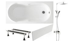 Готовое решение: акриловая ванна Lavinia Boho Easter Pro с душевой системой Timo Torne SX-4320