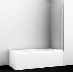Распашная стеклянная шторка для ванны WasserKRAFT Leine 35P01