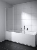 Распашная стеклянная шторка для ванны Kermi Cada XS CK DFL/R