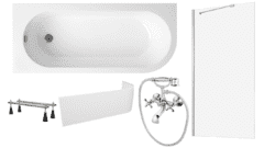 Готовое решение: акриловая ванна Lavinia Boho Art II, душевой гарнитур Ferro, шторка Ambassador