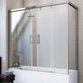 Раздвижная стеклянная шторка для ванны GuteWetter Slide Part GV-865
