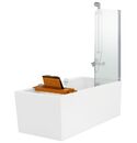 Распашная стеклянная душевая шторка для ванны Niagara SS-148080-14