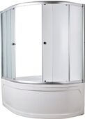 Раздвижная стеклянная шторка для ванны 1Marka Aura