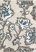 Tubadzin-Domino Gris flower turkus décor 36x25