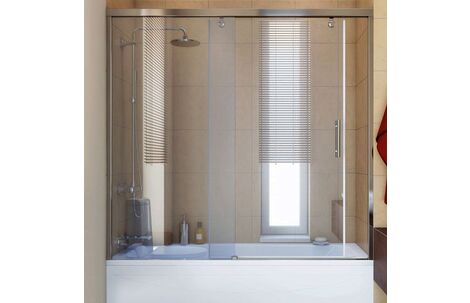 Раздвижная стеклянная шторка для ванны GuteWetter Slide Part GV-862