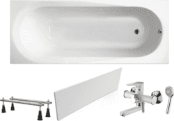 Готовое решение: акриловая ванна Lavinia Boho Biore с душевым гарнитуром Loffrey LF83112W
